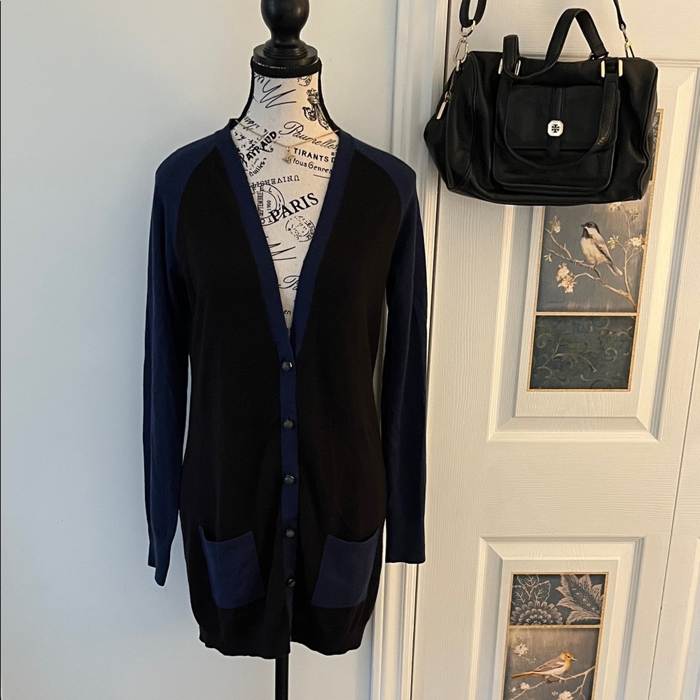 💗Kirna Zabete Black and Navy Cardigan